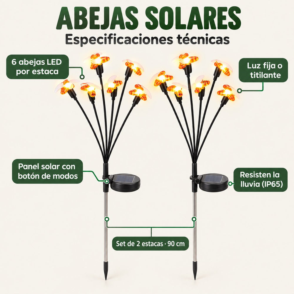 Abejas Solares Luz Cálida
