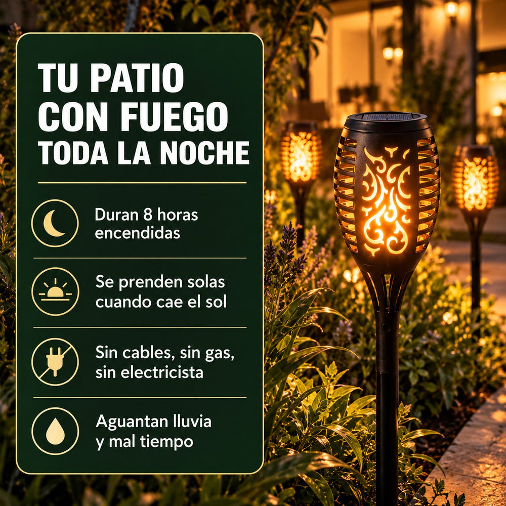 Antorchas Solares Efecto Fuego