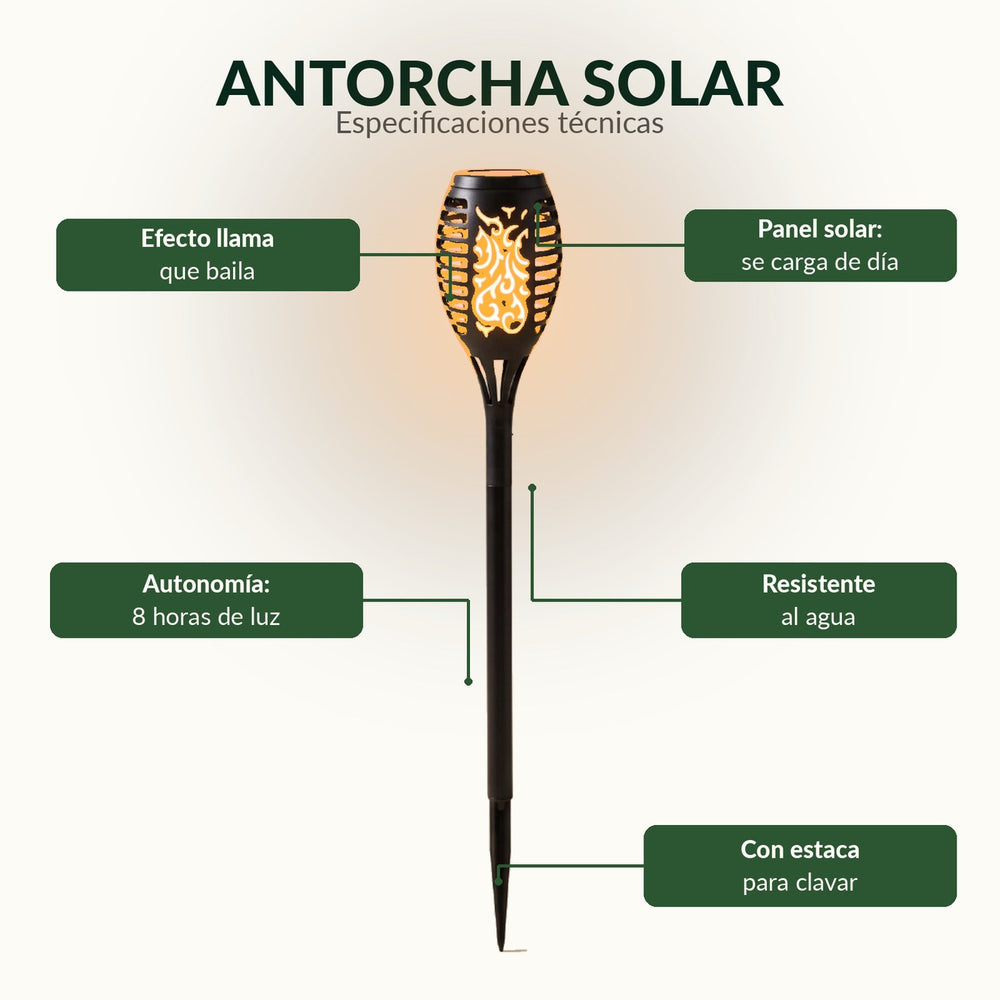 Antorchas Solares Efecto Fuego