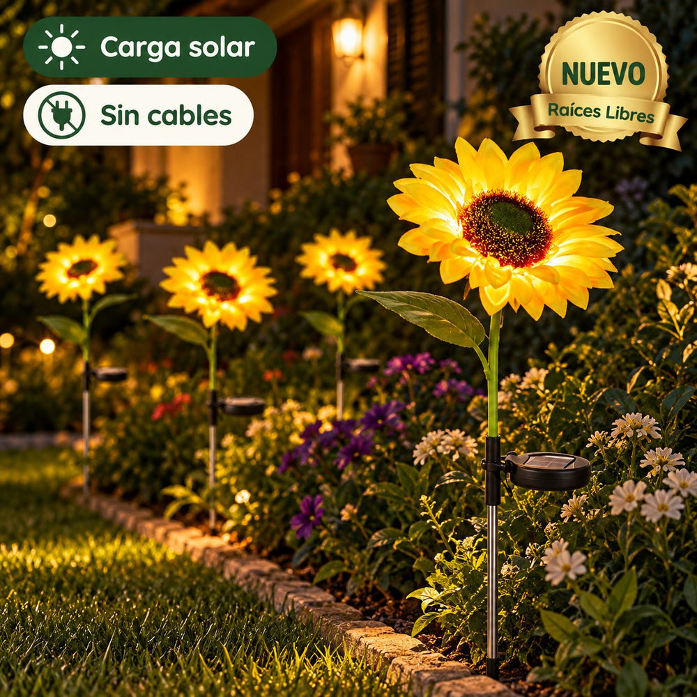 Girasoles Solares Luz Cálida