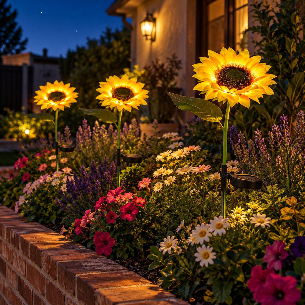 Girasoles Solares Luz Cálida
