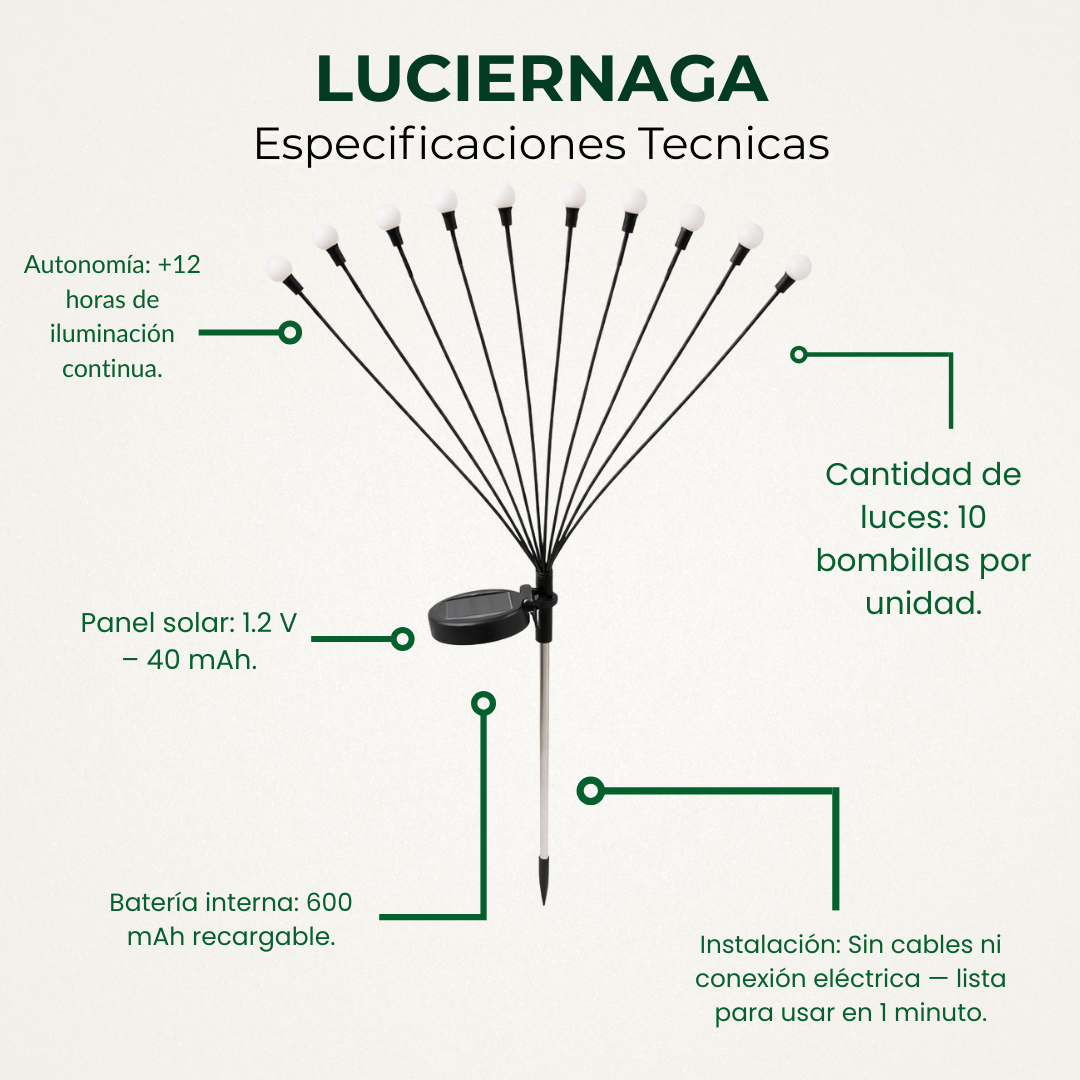 Luces SOLARES Luciernaga 💡