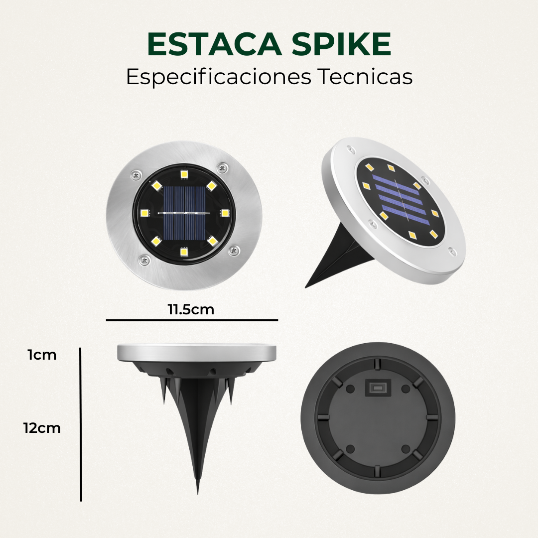 Estaca SOLAR Spike - Pack 8u💡