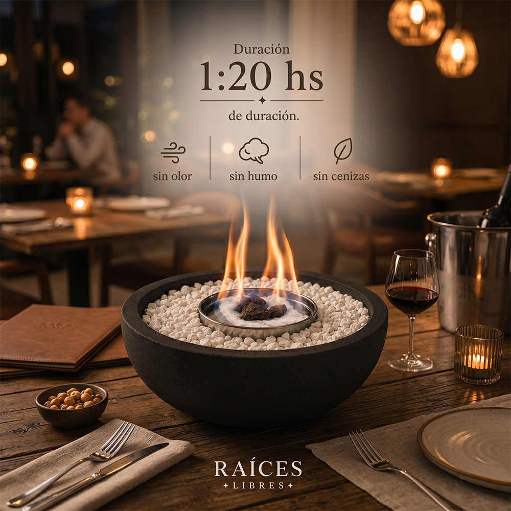 Fogonero XL RAICES LIBRES🔥 Fuego real en tus cenas 🔥