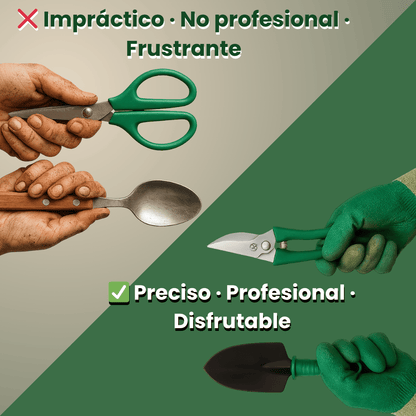 Kit de Jardinería Completo con 10 Herramientas + Valija Organizadora