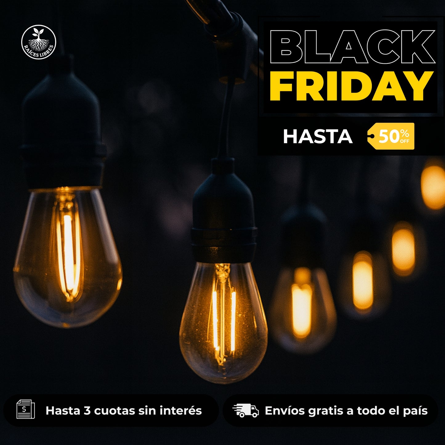 Guirnalda Solar LED 5m (10 Focos)