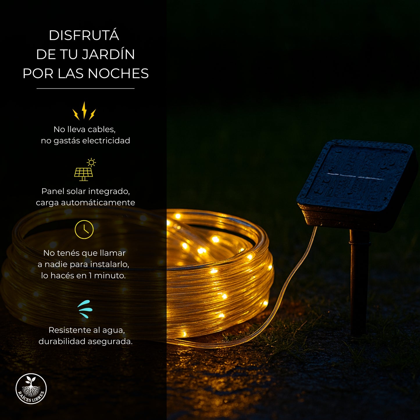 Manguera SOLAR Navideña 10 metros