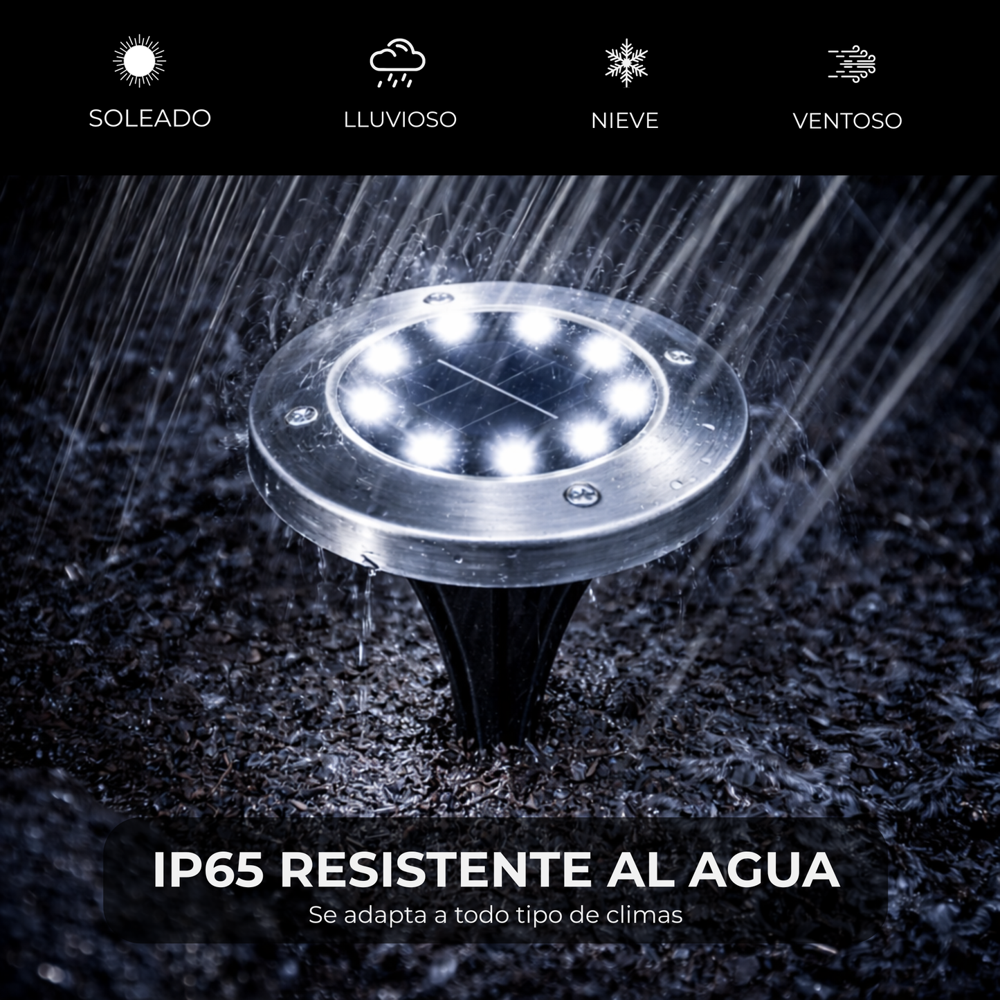 Estaca SOLAR Spike - Pack 8u💡