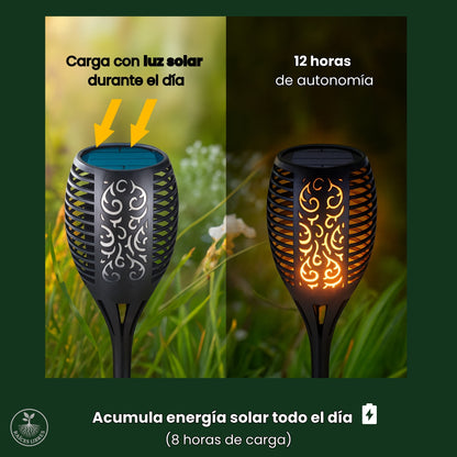 2x Luz SOLAR Antorcha (2 Unidades)