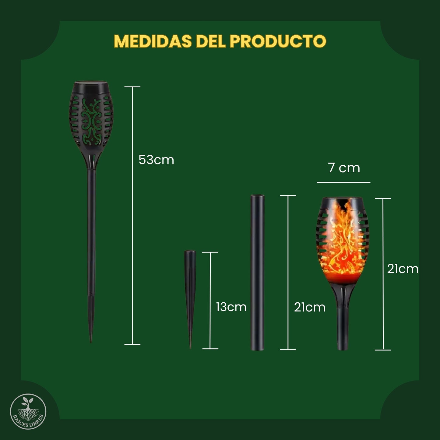 2x Luz SOLAR Antorcha (2 Unidades)