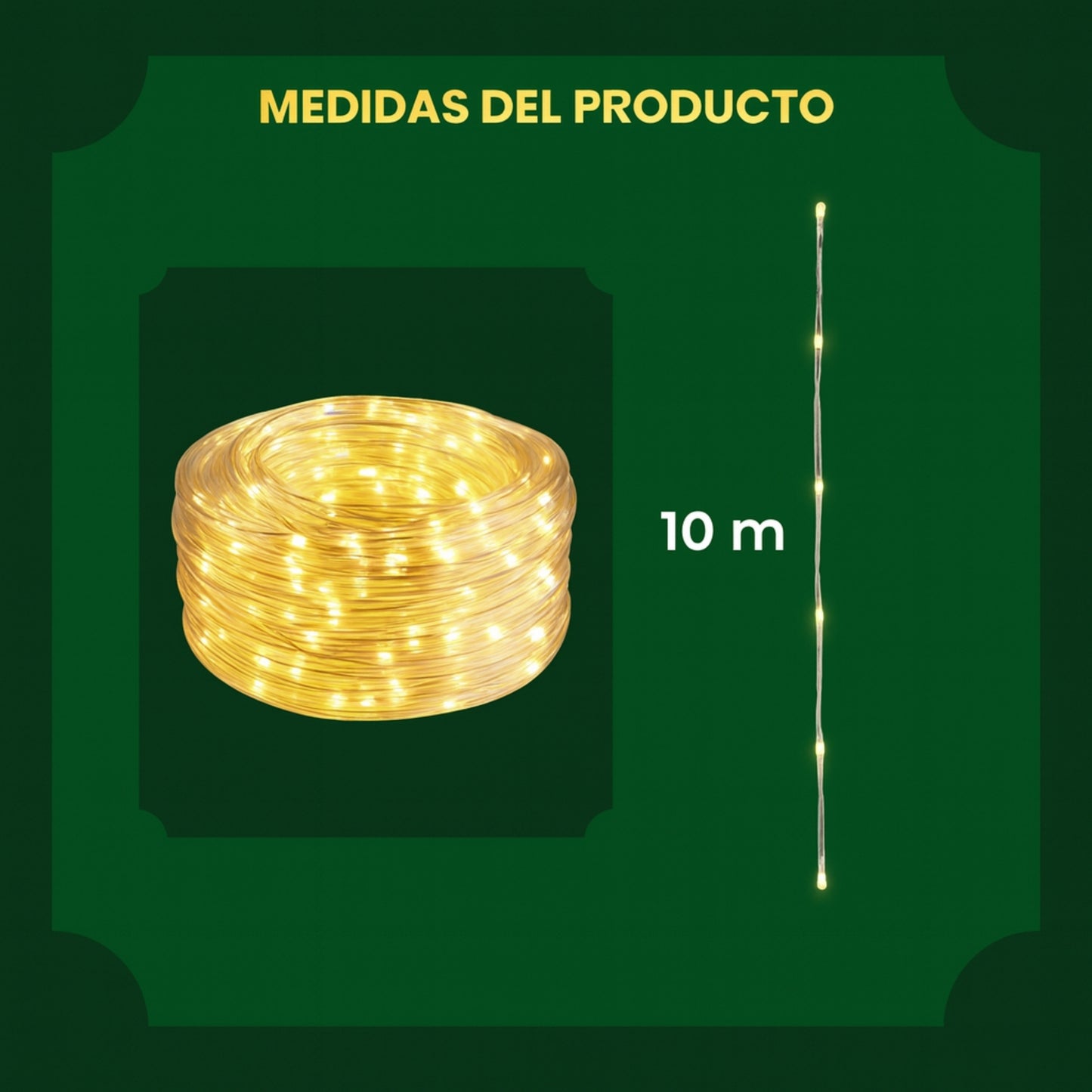 Manguera SOLAR Navideña 10 metros