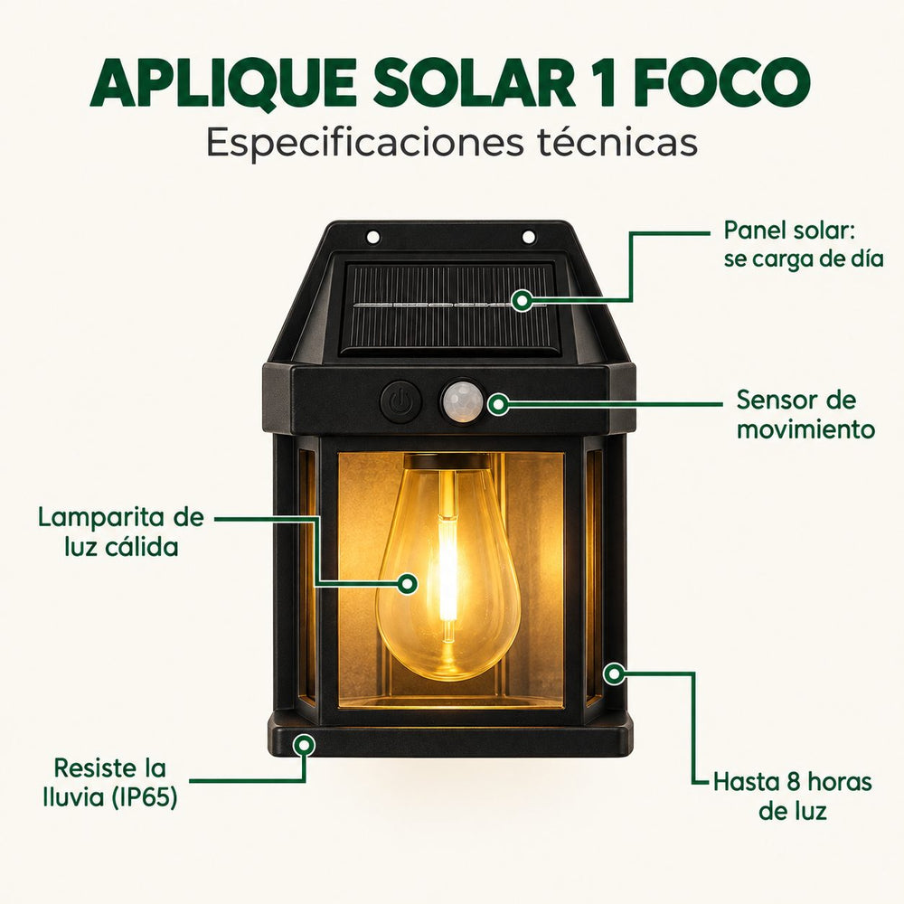 Aplique SOLAR 1 Foco 💡