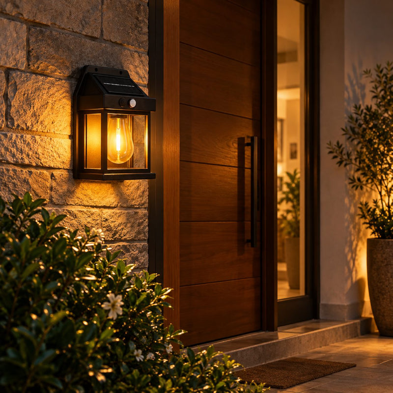 Aplique Solar 1 Foco: La entrada de casa