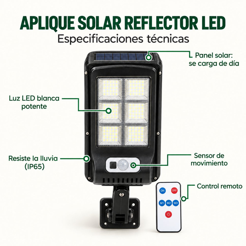Aplique SOLAR Reflector Led 💡