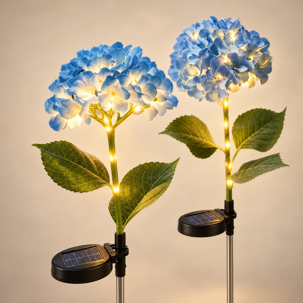 Hortensias Solares Luz Cálida