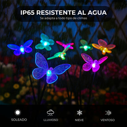 Luces SOLARES Mariposa RGY 🦋