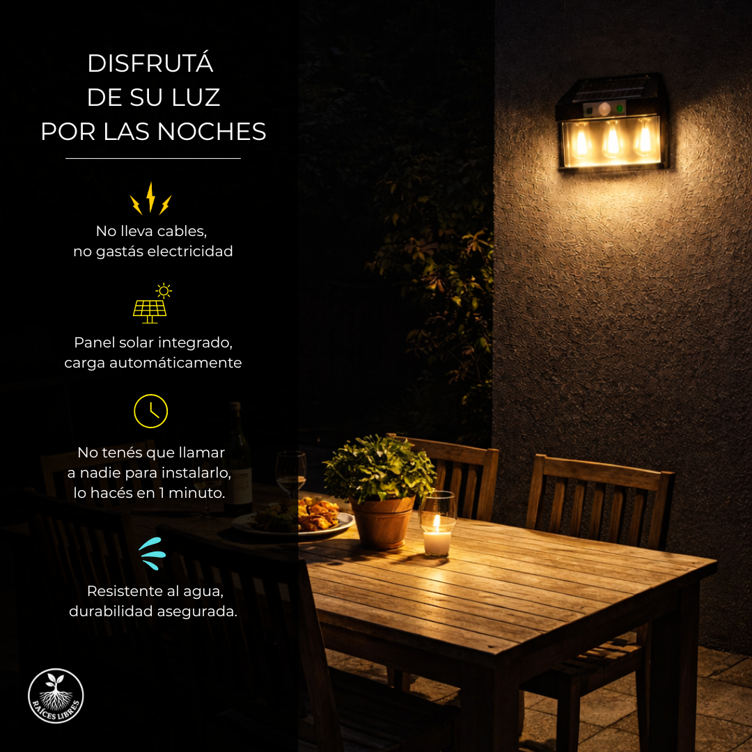 Aplique SOLAR 3 Focos 💡