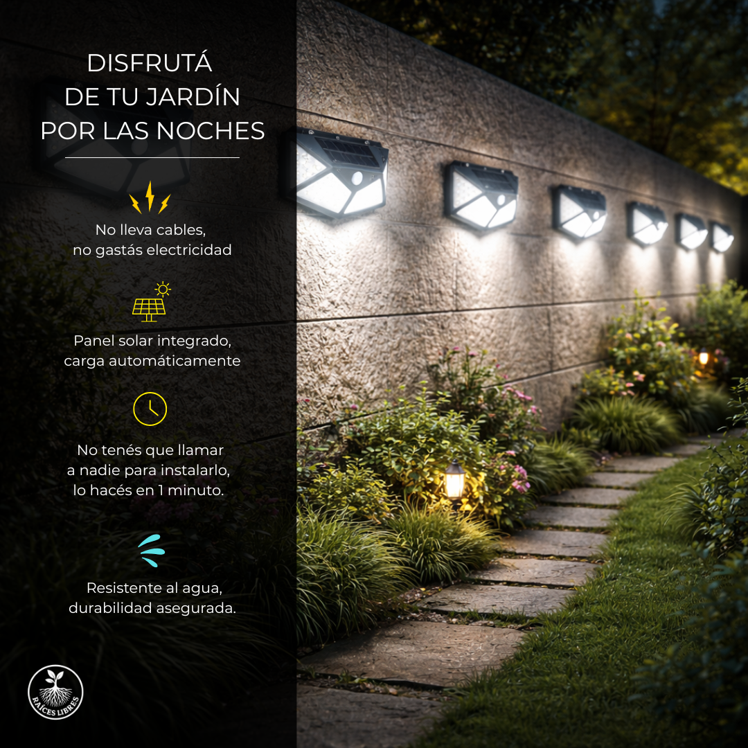 Aplique SOLAR 100 leds